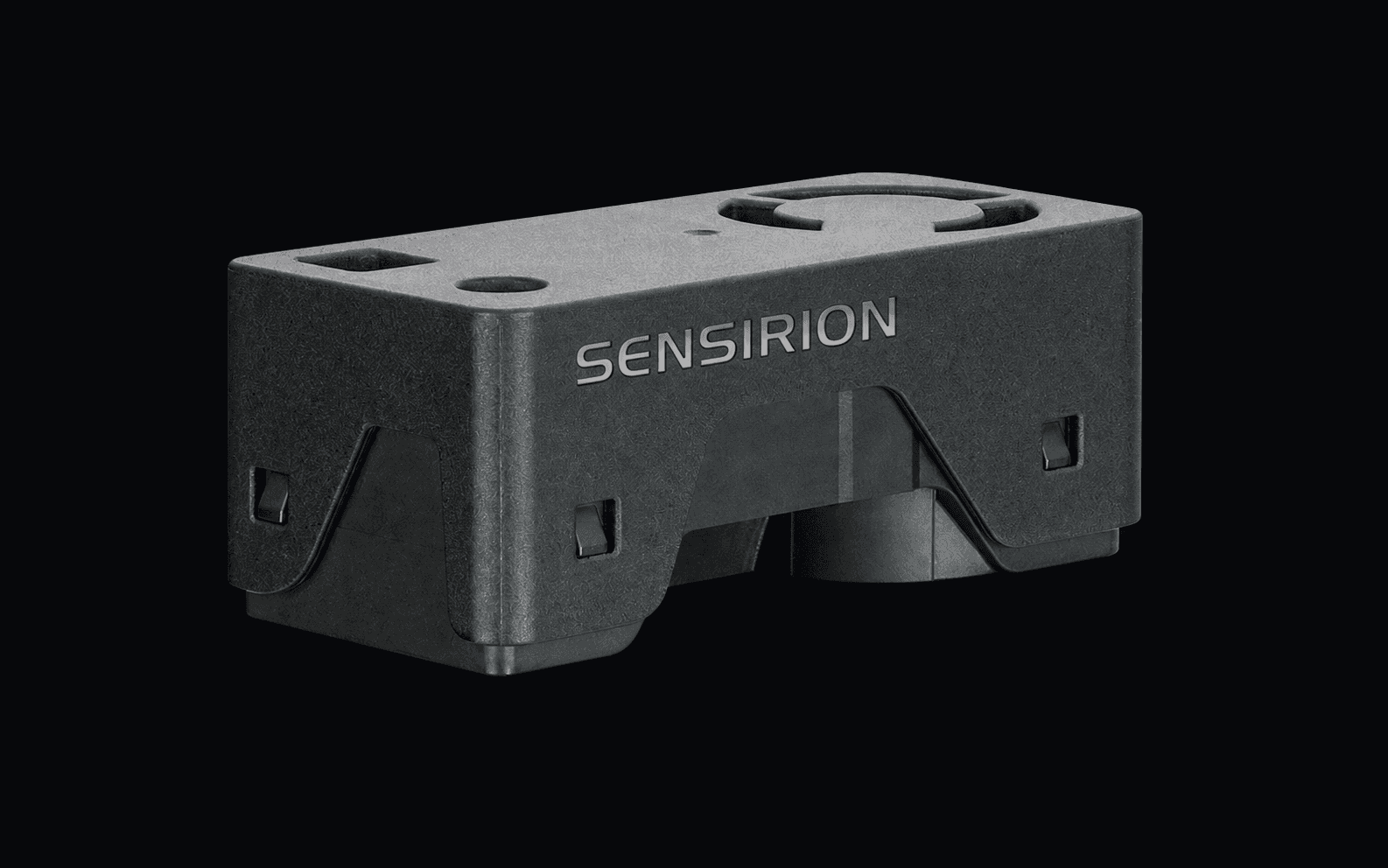 Three-quarter product view of the Sensirion SEN66 air-quality sensor