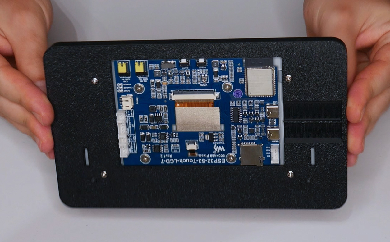 Waveshare board removed with its frame during Aura 7" disassembly